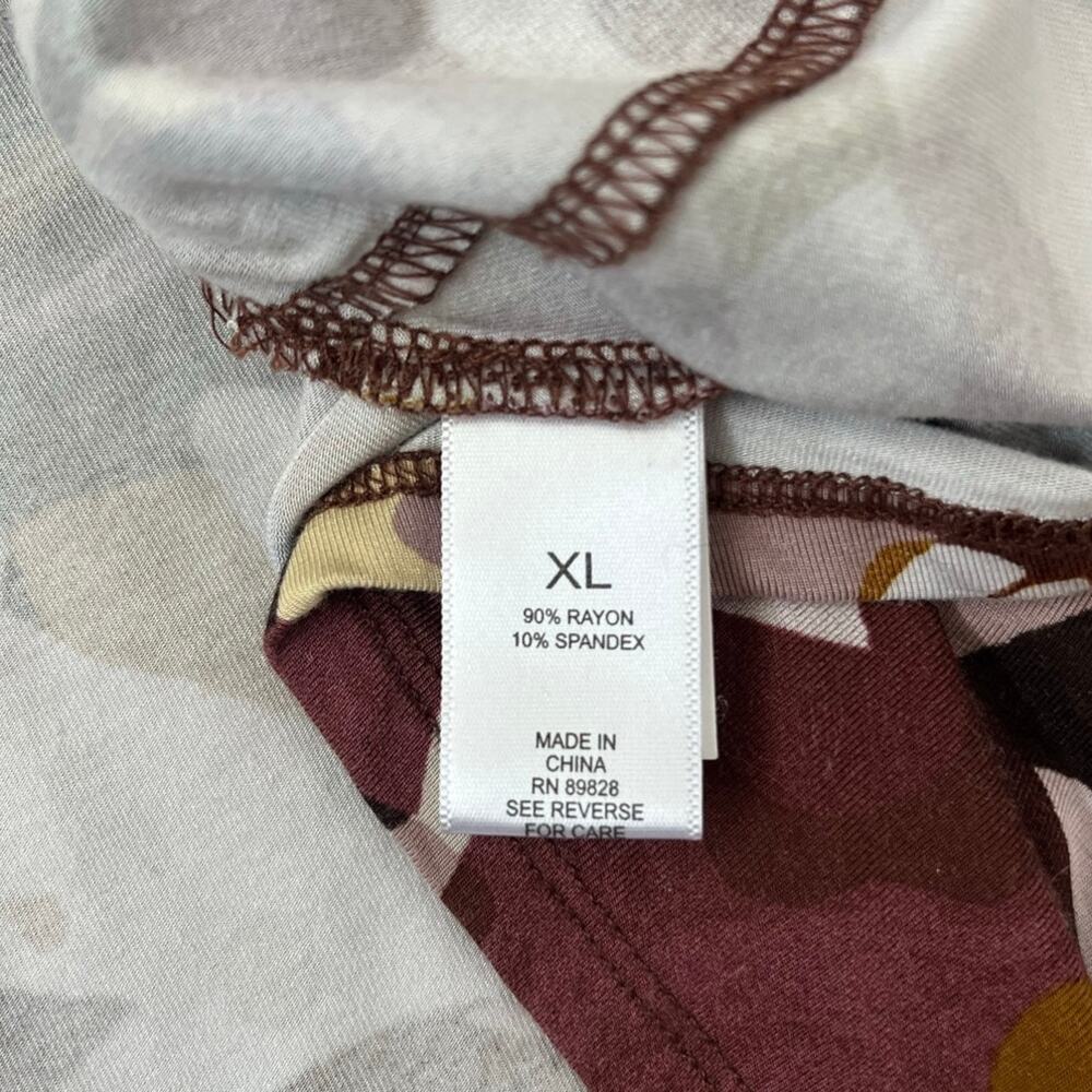 LOGO Lori Goldstein Tunic Top Long Sleeves Asymmetrical Shark Bite Stretchy XL - Picture 7 of 11